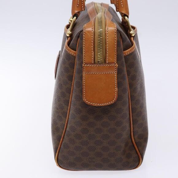 CELINE Macadam Canvas Hand Bag Pvc Leather Brown Gold - Picture 5 of 13